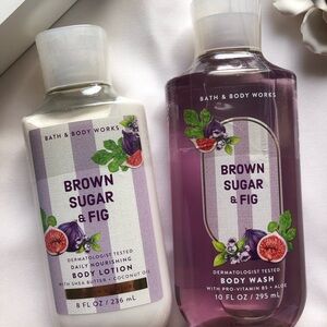 Bath & Body Works Brown Sugar & Fig Body Wash and Lotion